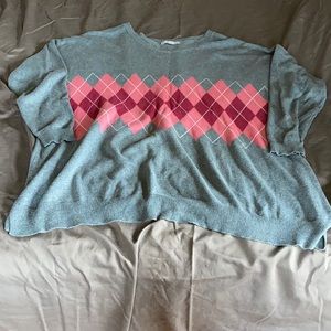 Lightweight Argyle Sweater